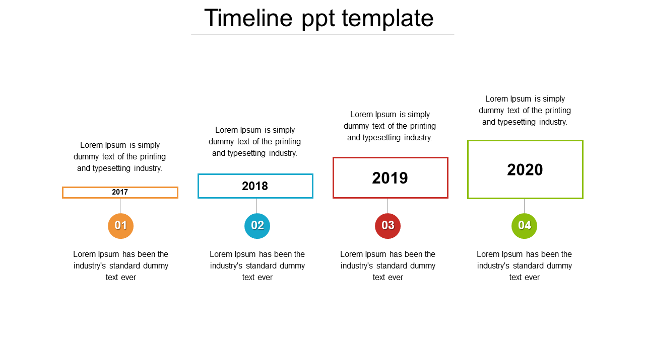 Free - Free Timeline PPT Template - Rectangle Model
